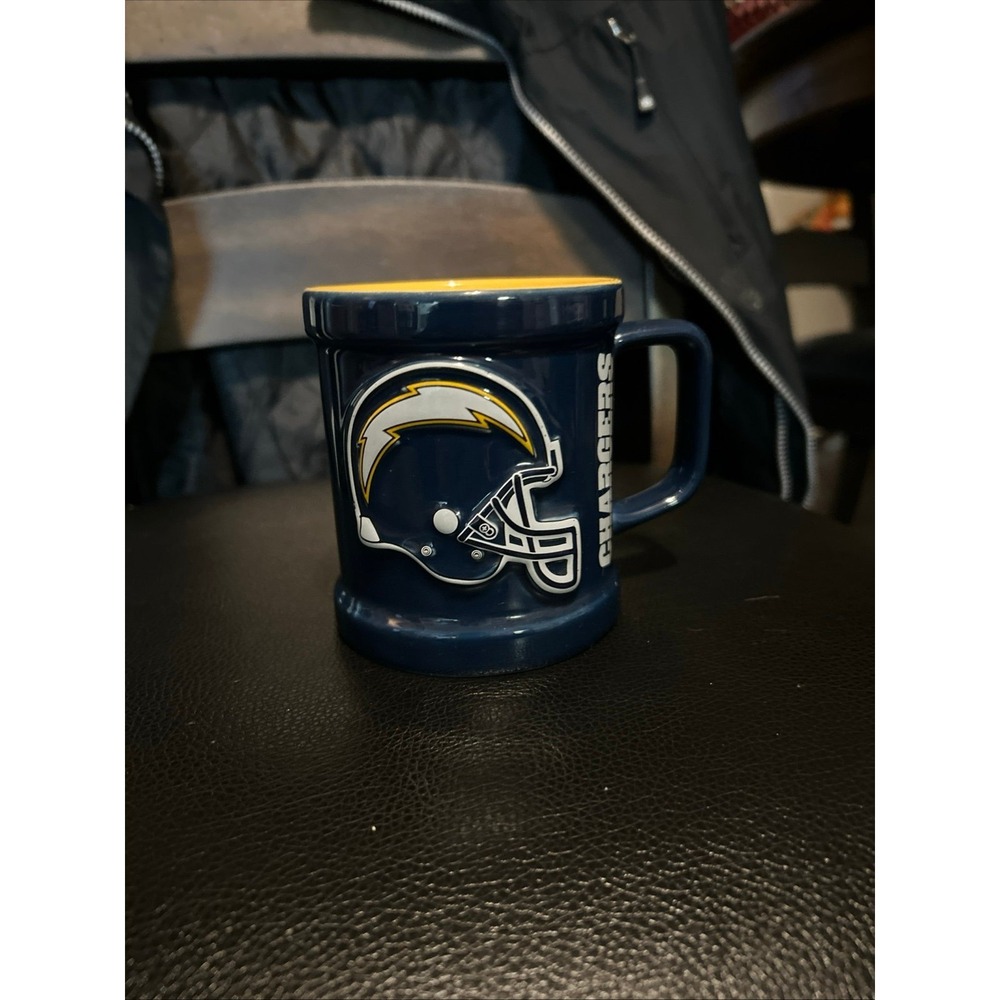 LA Los Angeles San Diego Chargers NFL 3D Sculpted Ceramic Coffee Tea Cup Mug